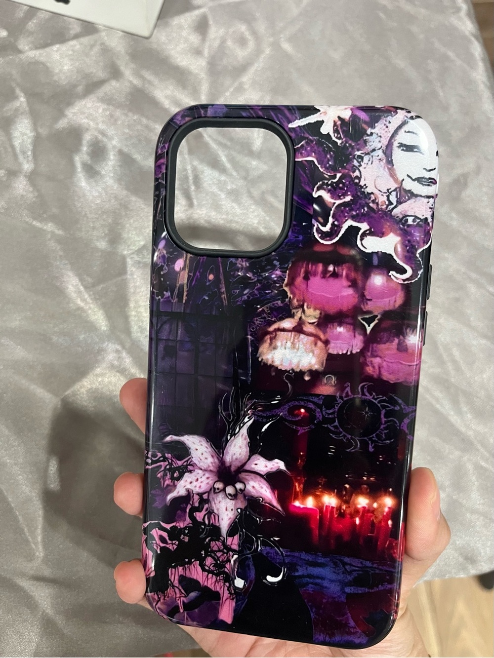 Purple Artistic Graphic Phone Case for iPhone - Unbranded